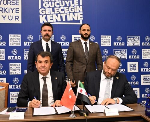 Halep Valisi Azzam Algharib BTSO’yu ziyaret etti.